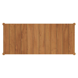 Modway Furniture Eleni Solid Teak Outdoor Dining Table Seats Six with Slatted Top for Patio Decks Natural EEI-7562-NAT