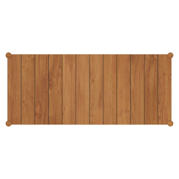 Modway Furniture Eleni Solid Teak Outdoor Dining Table Seats Six with Slatted Top for Patio Decks Natural EEI-7562-NAT