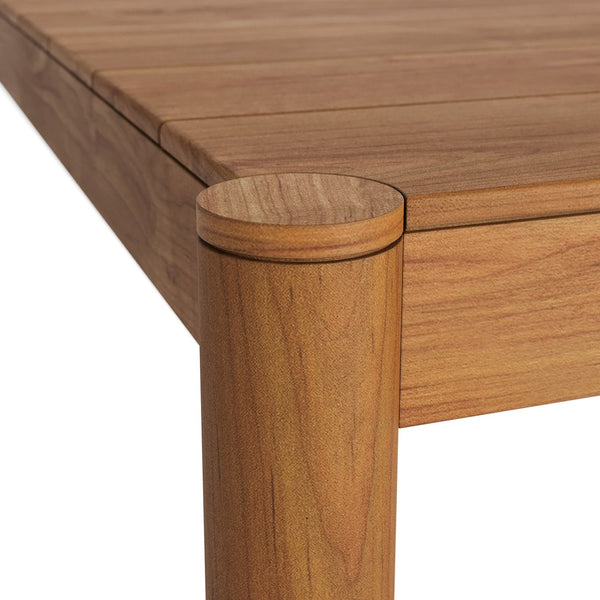 Modway Furniture Eleni Solid Teak Outdoor Dining Table Seats Six with Slatted Top for Patio Decks Natural EEI-7562-NAT