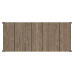 Modway Furniture Eleni Solid Teak Outdoor Dining Table Seats Six with Slatted Top for Patio Decks Weathered Gray EEI-7562-WGR