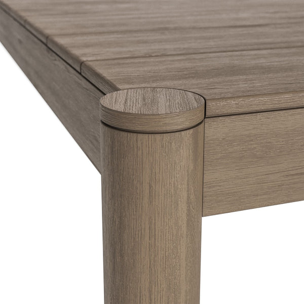 Modway Furniture Eleni Solid Teak Outdoor Dining Table Seats Six with Slatted Top for Patio Decks Weathered Gray EEI-7562-WGR