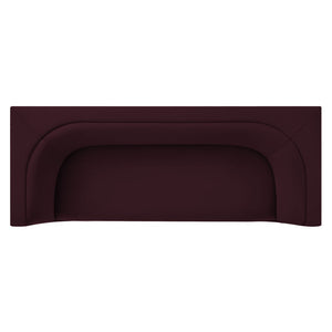 Modway Furniture Hilda Sculptural Curved Velvet Sofa Three Seat Low Profile Contemporary Living Room Mulberry EEI-7564-MUL