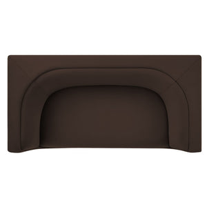 Modway Furniture Hilda Sculptural Performance Velvet Loveseat with Curved Wraparound Back for Modern Living Chocolate Brown EEI-7565-CHB