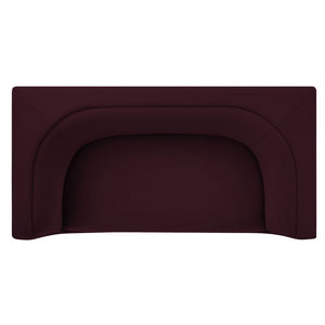 Modway Furniture Hilda Sculptural Performance Velvet Loveseat with Curved Wraparound Back for Modern Living Mulberry EEI-7565-MUL