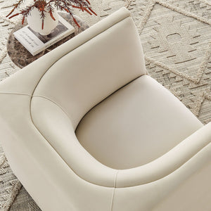 Modway Furniture Hilda Barrel Accent Chair Sculptural Velvet Lounge Seat for Contemporary Living Rooms Alabaster EEI-7566-ALA