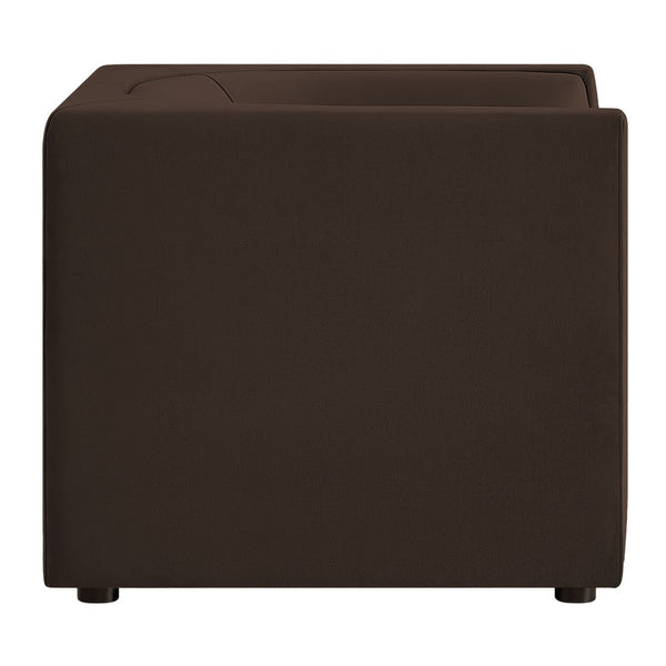 Modway Furniture Hilda Barrel Accent Chair Sculptural Velvet Lounge Seat for Contemporary Living Rooms Chocolate Brown EEI-7566-CHB
