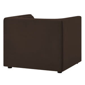 Modway Furniture Hilda Barrel Accent Chair Sculptural Velvet Lounge Seat for Contemporary Living Rooms Chocolate Brown EEI-7566-CHB