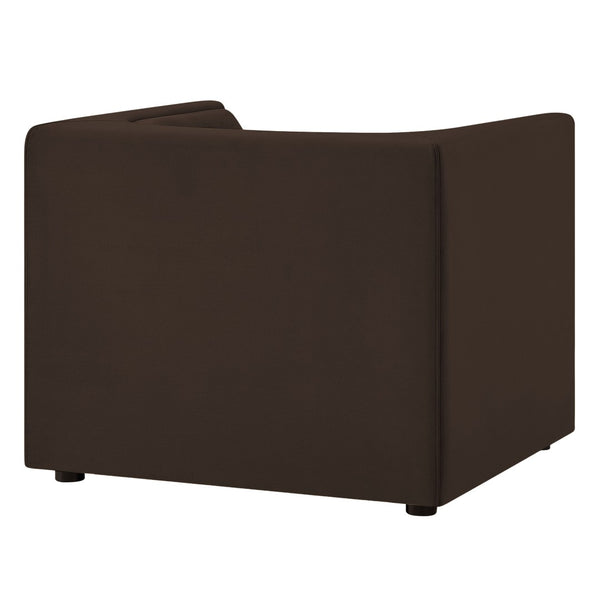 Modway Furniture Hilda Barrel Accent Chair Sculptural Velvet Lounge Seat for Contemporary Living Rooms Chocolate Brown EEI-7566-CHB