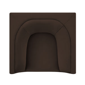 Modway Furniture Hilda Barrel Accent Chair Sculptural Velvet Lounge Seat for Contemporary Living Rooms Chocolate Brown EEI-7566-CHB