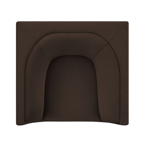 Modway Furniture Hilda Barrel Accent Chair Sculptural Velvet Lounge Seat for Contemporary Living Rooms Chocolate Brown EEI-7566-CHB