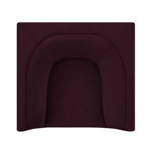Modway Furniture Hilda Barrel Accent Chair Sculptural Velvet Lounge Seat for Contemporary Living Rooms Mulberry EEI-7566-MUL