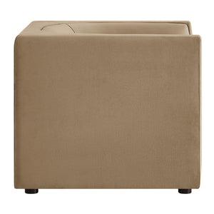 Modway Furniture Hilda Barrel Accent Chair Sculptural Velvet Lounge Seat for Contemporary Living Rooms Taupe EEI-7566-TAU