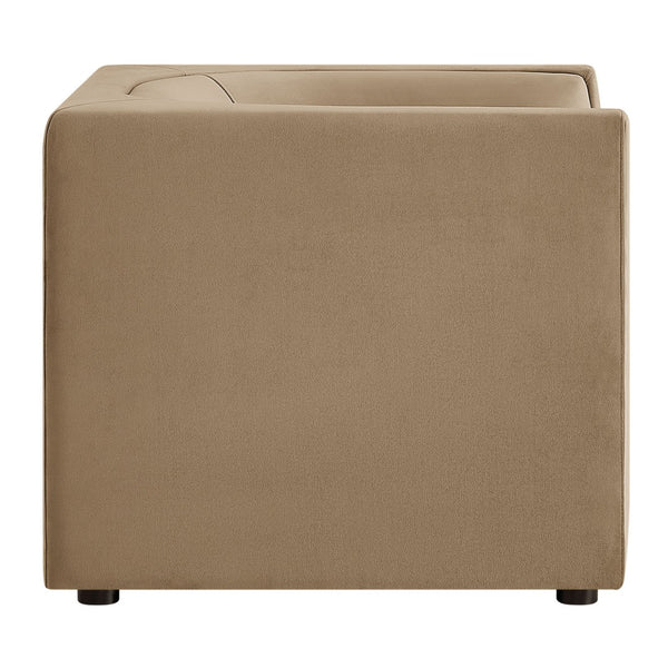 Modway Furniture Hilda Barrel Accent Chair Sculptural Velvet Lounge Seat for Contemporary Living Rooms Taupe EEI-7566-TAU