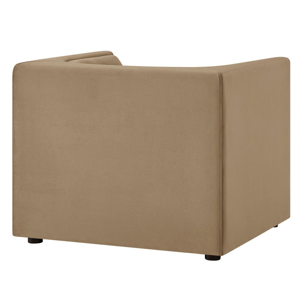 Modway Furniture Hilda Barrel Accent Chair Sculptural Velvet Lounge Seat for Contemporary Living Rooms Taupe EEI-7566-TAU