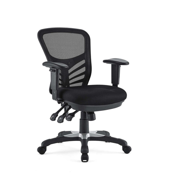 Modway Furniture Articulate Mesh Office Chair – Ergonomic Design for Ultimate Comfort, Adjustable Features & Mobility Black EEI-757-BLK