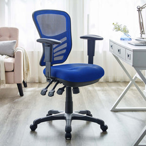 Modway Furniture Articulate Mesh Office Chair – Ergonomic Design for Ultimate Comfort, Adjustable Features & Mobility Blue EEI-757-BLU