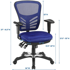 Modway Furniture Articulate Mesh Office Chair – Ergonomic Design for Ultimate Comfort, Adjustable Features & Mobility Blue EEI-757-BLU