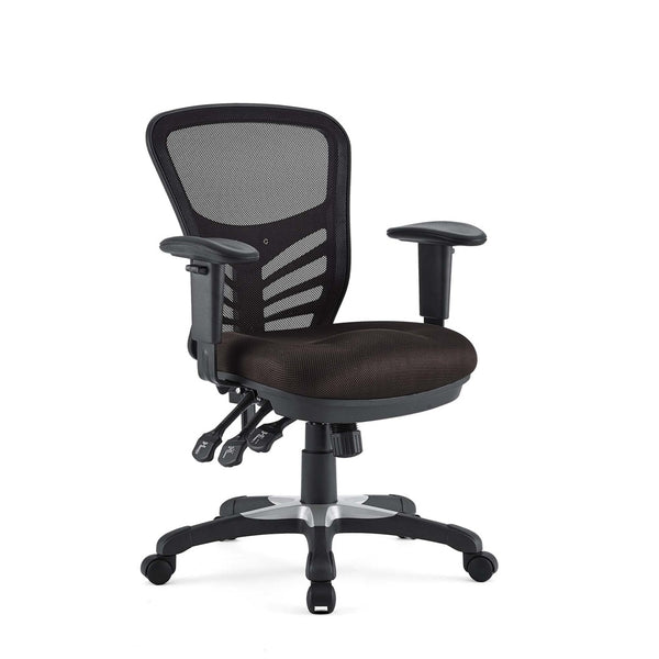 Modway Furniture Articulate Mesh Office Chair – Ergonomic Design for Ultimate Comfort, Adjustable Features & Mobility Brown EEI-757-BRN