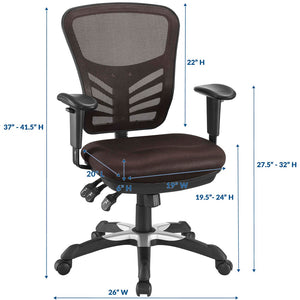 Modway Furniture Articulate Mesh Office Chair – Ergonomic Design for Ultimate Comfort, Adjustable Features & Mobility Brown EEI-757-BRN