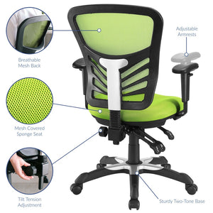 Modway Furniture Articulate Mesh Office Chair – Ergonomic Design for Ultimate Comfort, Adjustable Features & Mobility Green EEI-757-GRN