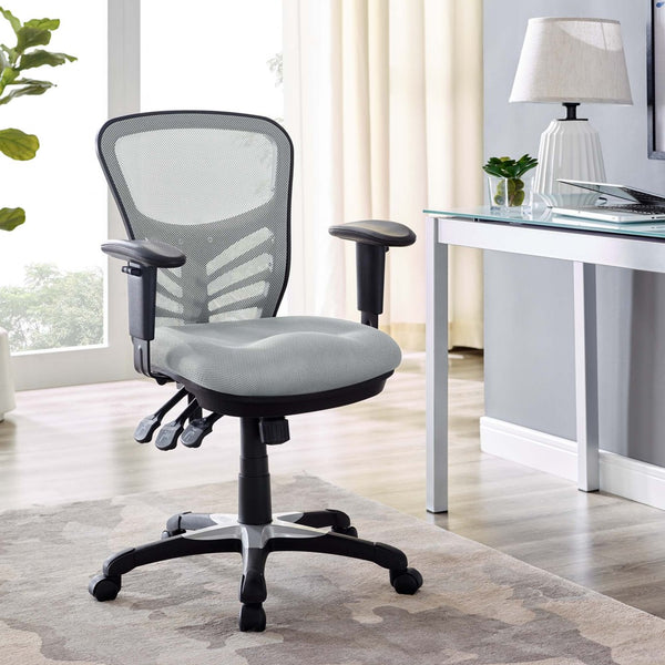 Modway Furniture Articulate Mesh Office Chair – Ergonomic Design for Ultimate Comfort, Adjustable Features & Mobility Gray EEI-757-GRY