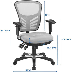 Modway Furniture Articulate Mesh Office Chair – Ergonomic Design for Ultimate Comfort, Adjustable Features & Mobility Gray EEI-757-GRY