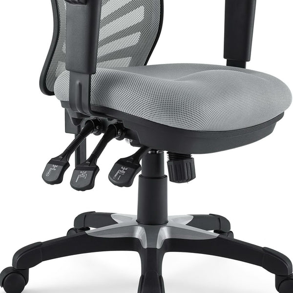 Modway Furniture Articulate Mesh Office Chair – Ergonomic Design for Ultimate Comfort, Adjustable Features & Mobility Gray EEI-757-GRY