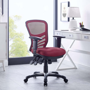 Modway Furniture Articulate Mesh Office Chair – Ergonomic Design for Ultimate Comfort, Adjustable Features & Mobility Red EEI-757-RED