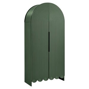 Modway Furniture Dahlia 78 Inch Fluted Arched Storage Cabinet - Elegant Design with Ample Space for Any Room Hunter Green EEI-7570-HGR