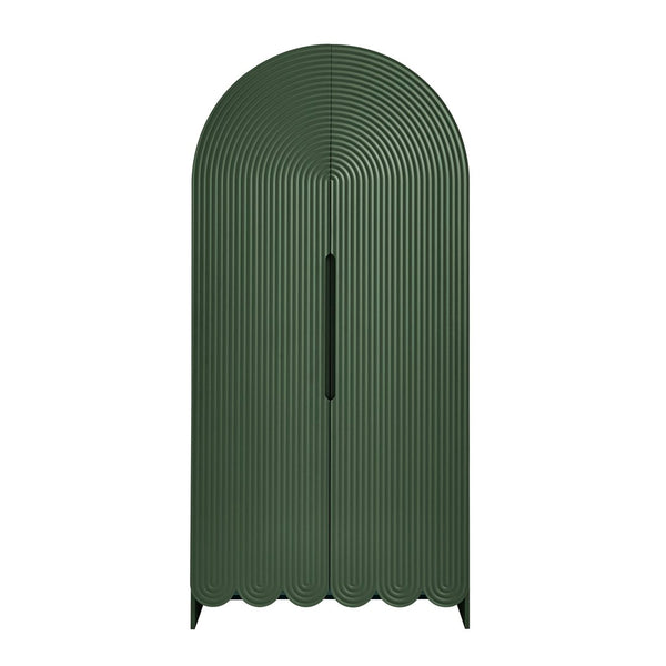 Modway Furniture Dahlia 78 Inch Fluted Arched Storage Cabinet - Elegant Design with Ample Space for Any Room Hunter Green EEI-7570-HGR