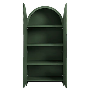 Modway Furniture Dahlia 78 Inch Fluted Arched Storage Cabinet - Elegant Design with Ample Space for Any Room Hunter Green EEI-7570-HGR