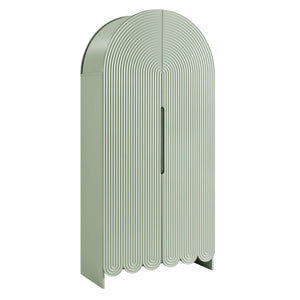 Modway Furniture Dahlia Fluted Arched Tall Cabinet with Scalloped Base and Four Shelves for Any Room EEI-7570-SGE