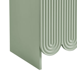 Modway Furniture Dahlia Fluted Arched Tall Cabinet with Scalloped Base and Four Shelves for Any Room EEI-7570-SGE