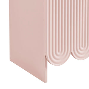 Modway Furniture Dahlia 78 Inch Fluted Arched Storage Cabinet - Elegant Design with Ample Space for Any Room Soft Pink EEI-7570-SPN