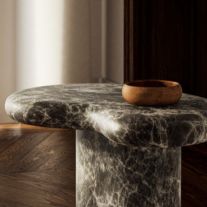 Modway Furniture Elowen Concrete Kidney Side Table with Faux Marble Finish for Patio or Living Room EEI-7572-EMP
