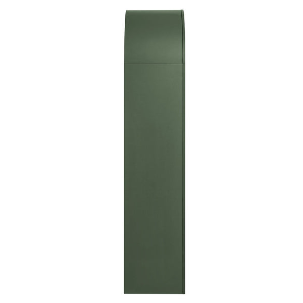 Modway Furniture Caleb Arched Four Tier Open Bookcase Wood Grain Shelving for Living Room Display Hunter Green EEI-7584-GRN-OAK