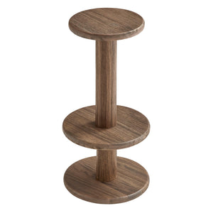 Modway Furniture Neo Acacia Wood 3 Piece Bar Set with Pedestal Table and Stools for Patio or Kitchen Cocoa Brown EEI-7587-COA
