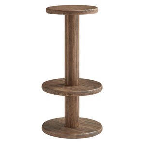 Modway Furniture Neo Acacia Wood 5 Piece Outdoor Bar Set with Round Pedestal Table and Four Stools Cocoa Brown EEI-7588-COA