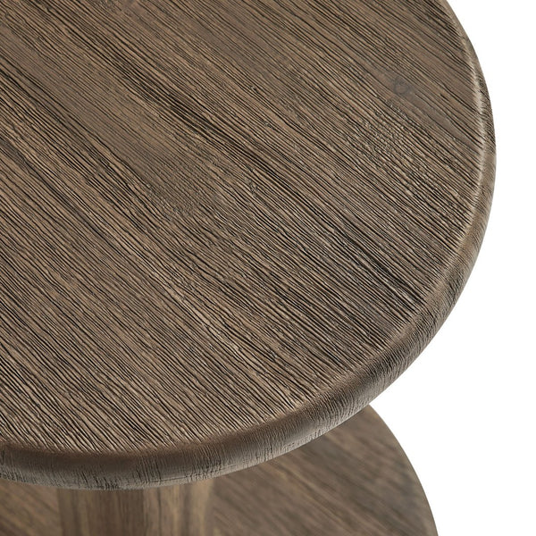Modway Furniture Neo Acacia Wood Backless Bar Stools Set of 2 Rustic Weathered Finish Patio Kitchen Cocoa Brown EEI-7586-COA