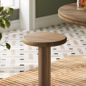 Modway Furniture Neo Acacia Wood Backless Bar Stools Set of 2 Rustic Weathered Finish Patio Kitchen Cocoa Brown EEI-7586-COA