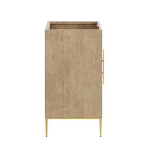 Modway Furniture Awaken 24 Inch Bathroom Vanity Cabinet with Gold Hardware and Geometric Wood Design EEI-7590-OAK