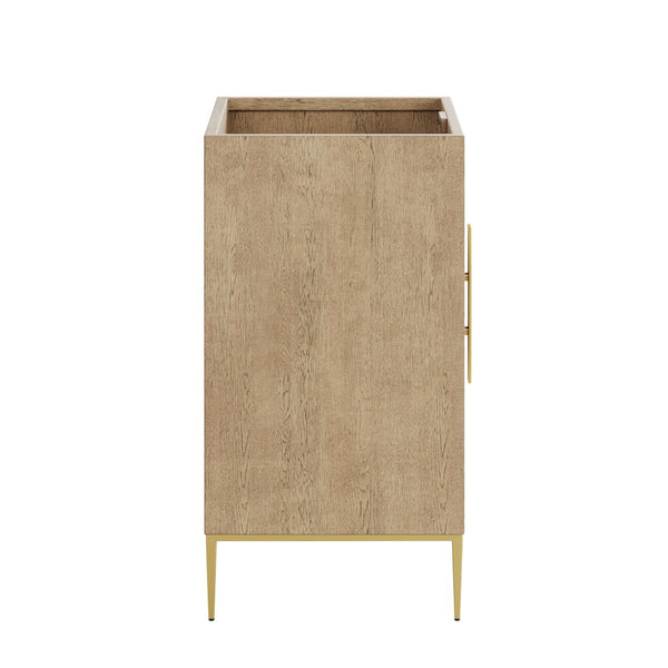 Modway Furniture Awaken 24 Inch Bathroom Vanity Cabinet with Gold Hardware and Geometric Wood Design EEI-7590-OAK