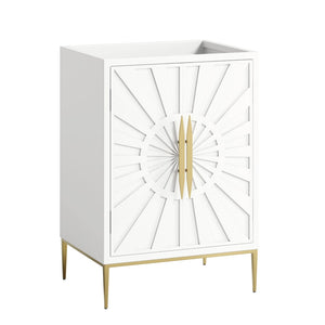 Modway Furniture Awaken 24 Inch Bathroom Vanity Cabinet with Gold Hardware and Solid Wood Build EEI-7591-WHI