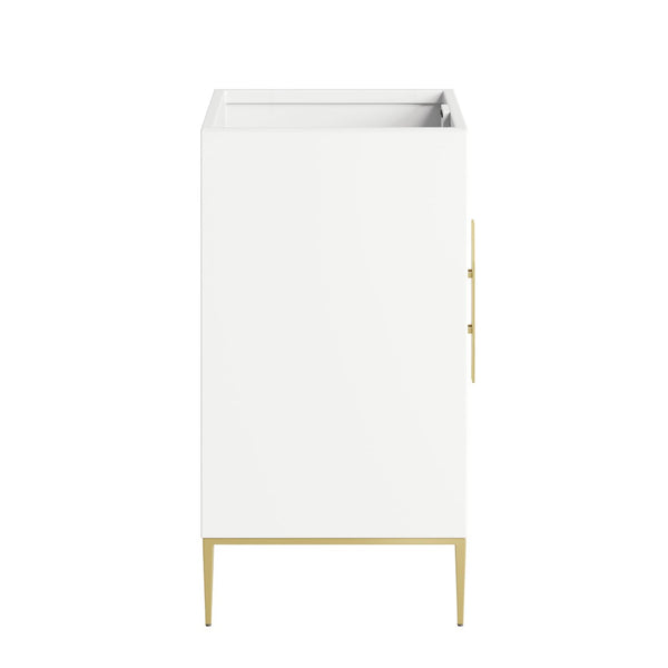 Modway Furniture Awaken 24 Inch Bathroom Vanity Cabinet with Gold Hardware and Solid Wood Build EEI-7591-WHI