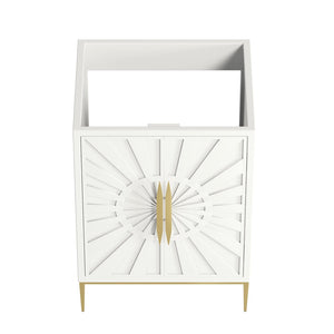 Modway Furniture Awaken 24 Inch Bathroom Vanity Cabinet with Gold Hardware and Solid Wood Build EEI-7591-WHI