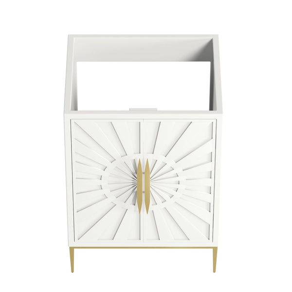 Modway Furniture Awaken 24 Inch Bathroom Vanity Cabinet with Gold Hardware and Solid Wood Build EEI-7591-WHI
