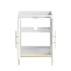 Modway Furniture Awaken 24 Inch Bathroom Vanity Cabinet with Gold Hardware and Solid Wood Build EEI-7591-WHI