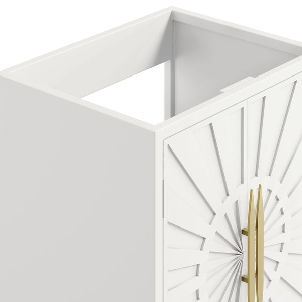 Modway Furniture Awaken 24 Inch Bathroom Vanity Cabinet with Gold Hardware and Solid Wood Build EEI-7591-WHI