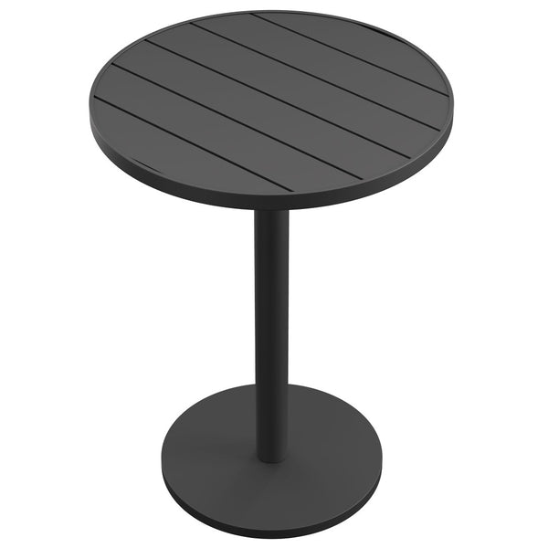 Modway Furniture Tahoe Aluminum Outdoor Bar Table with Slatted Round Top for Patio or Balcony EEI-7594-GRY