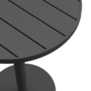 Modway Furniture Tahoe Aluminum Outdoor Bar Table with Slatted Round Top for Patio or Balcony EEI-7594-GRY